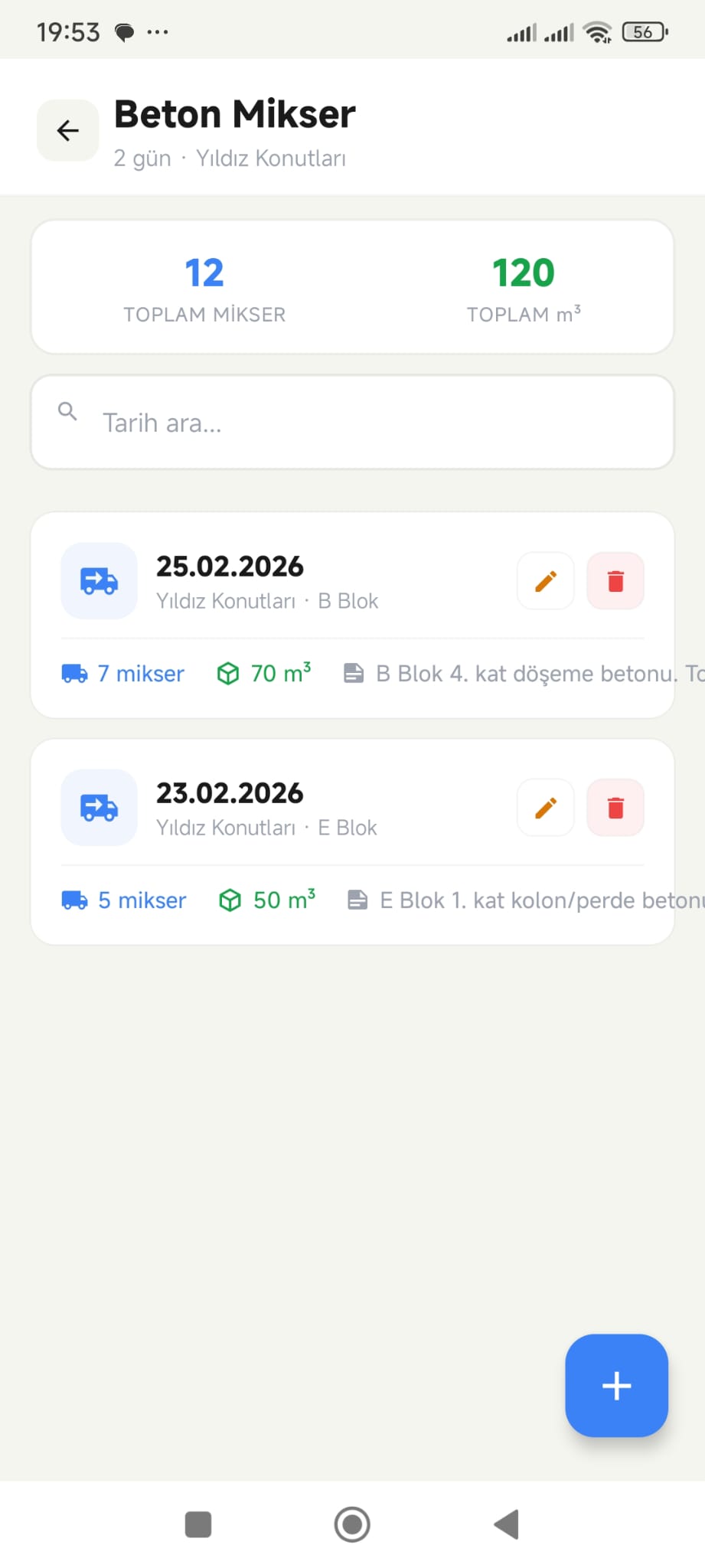 Beton Mikser Ekran Görüntüsü