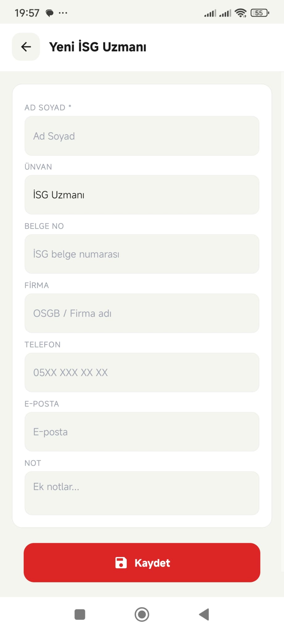 İSG Uzmanları Ekran Görüntüsü